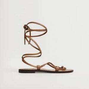 Ankle wrap tie up gladiator sandals